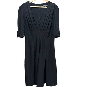 Hell Bunny Vixen Black Midi Dress Size Medium